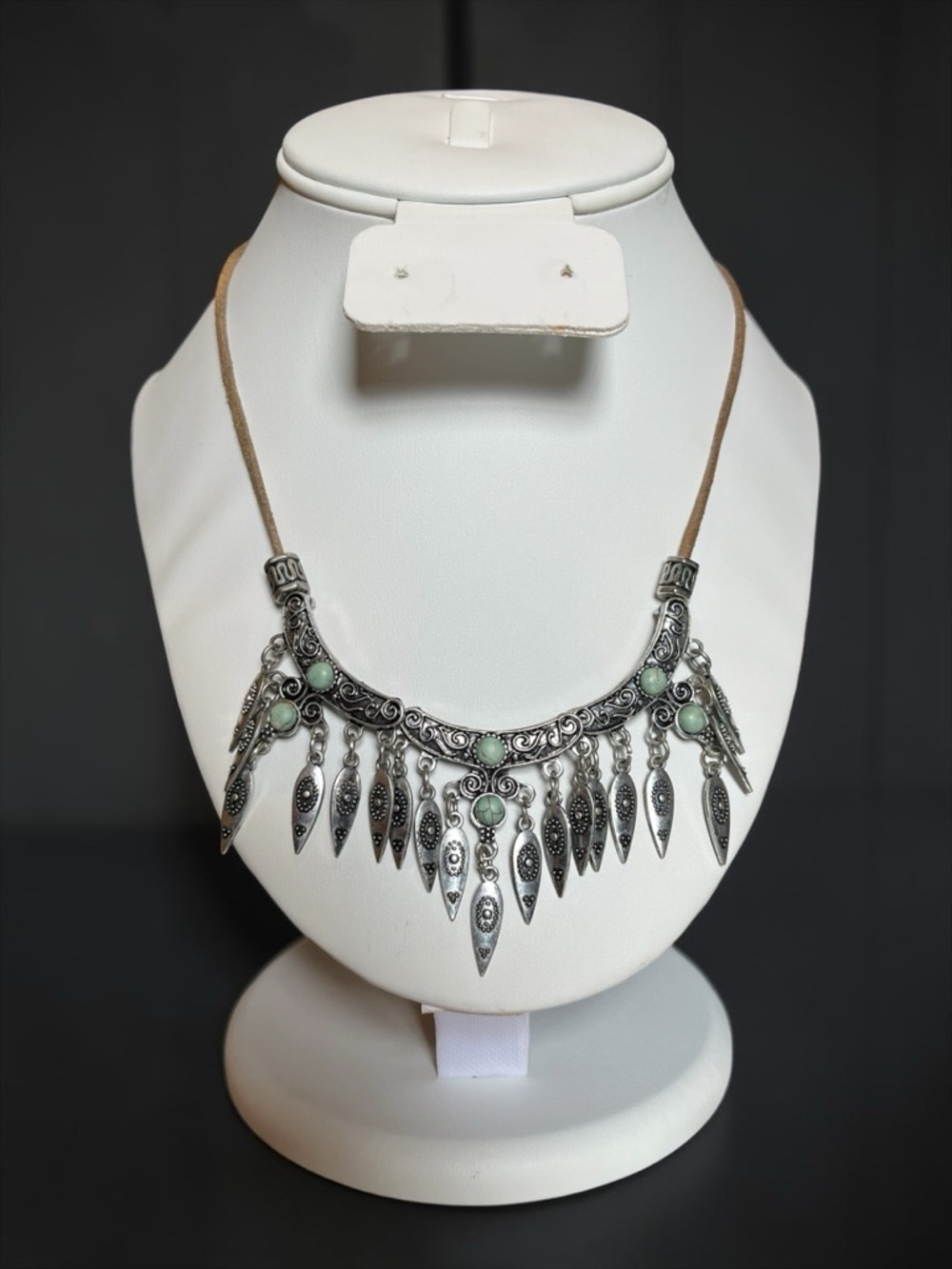 🍭5 for $20🍭 Etc! Boho Silver Tone Faux Turquoise Necklace CC